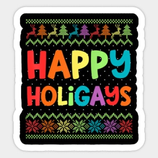 Gay Christmas  LGBT  Holigays Party Sticker